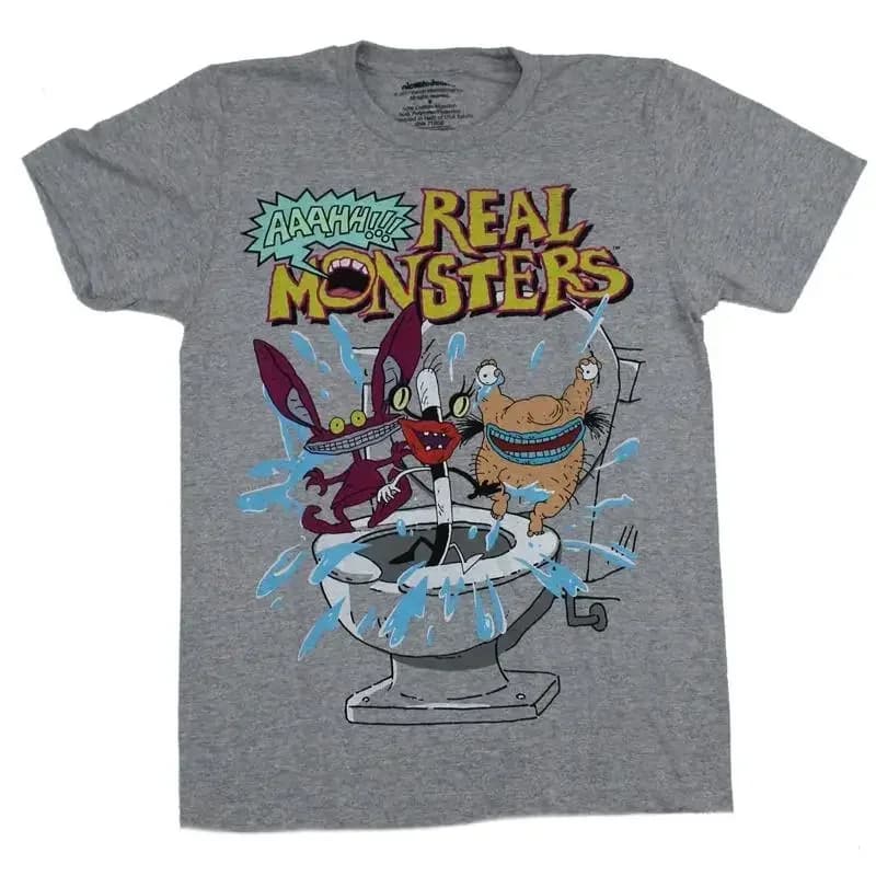 Real Monsters Adult New T Shirt Original Cartoon Group Under Logo
