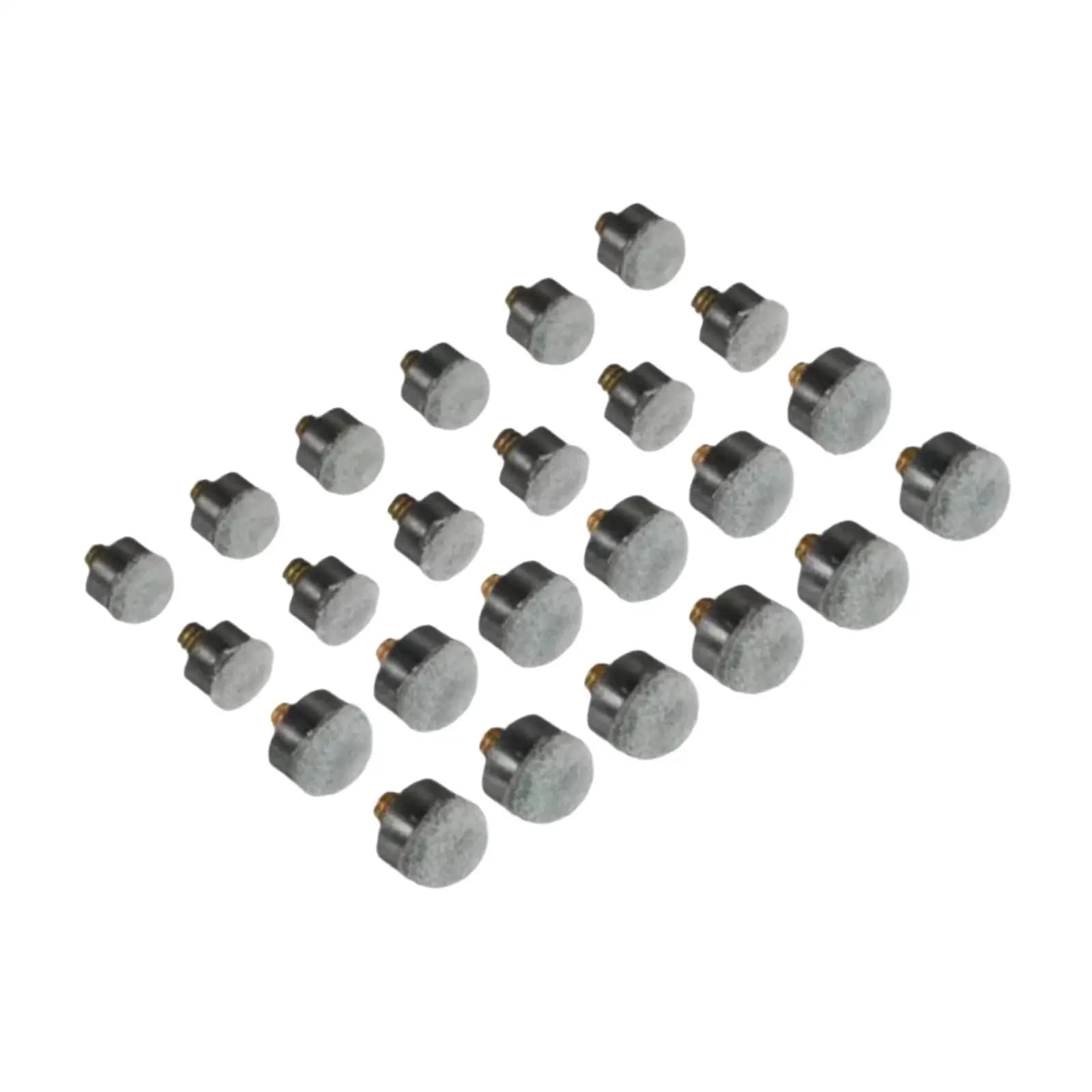 24 Punte per Stecca da Biliardo Avvitabili, Ricambi per Stecca da Snooker, Accessori per Riparazione Stecche da Biliardo per Appassionati di Biliardo, Gioco Indoor, Grigio