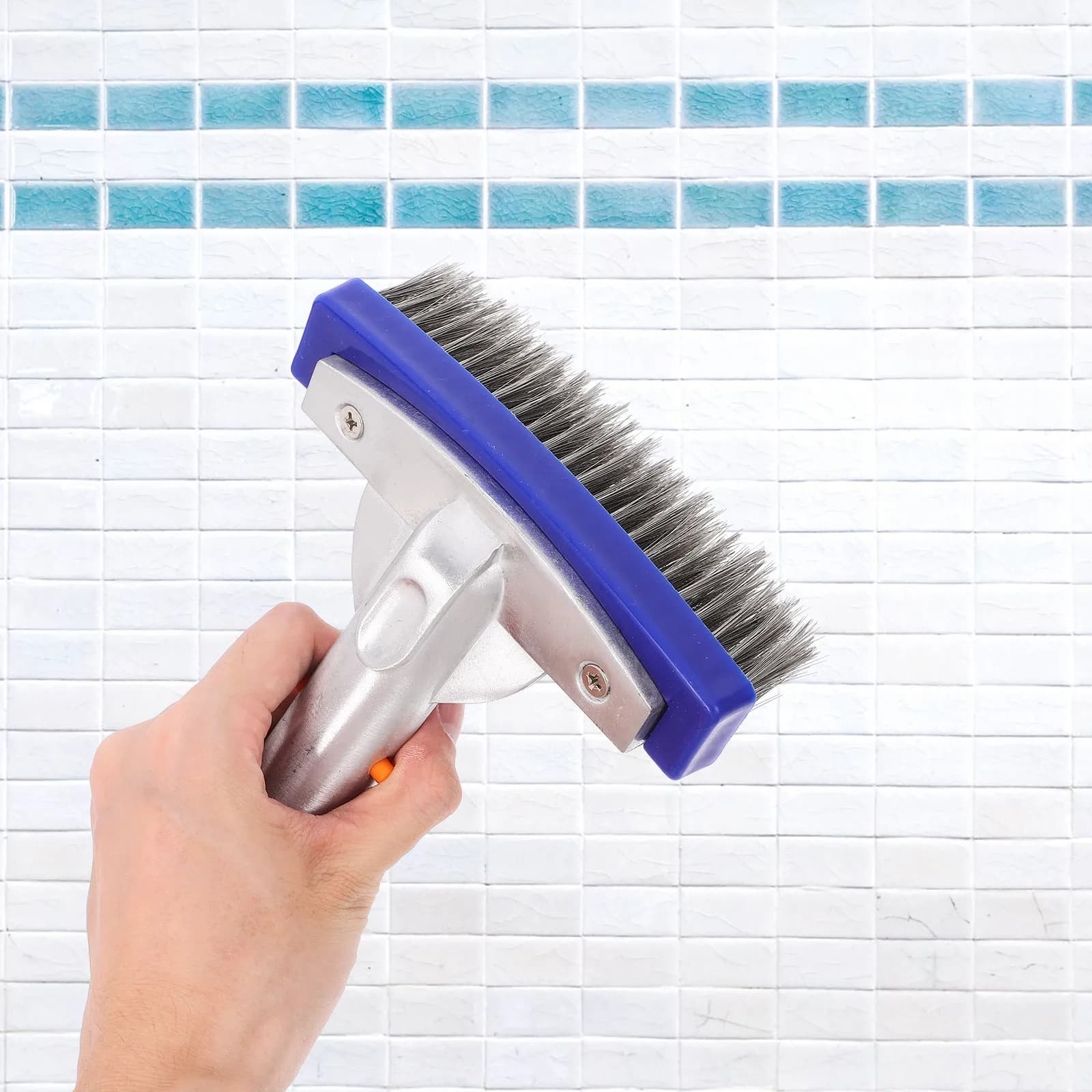Heavy Duty Pool Wire Brush Strong ABS Alloy for Poolwall Cleaning Portable Wire Pool Brush for Tough Stains Cleaning