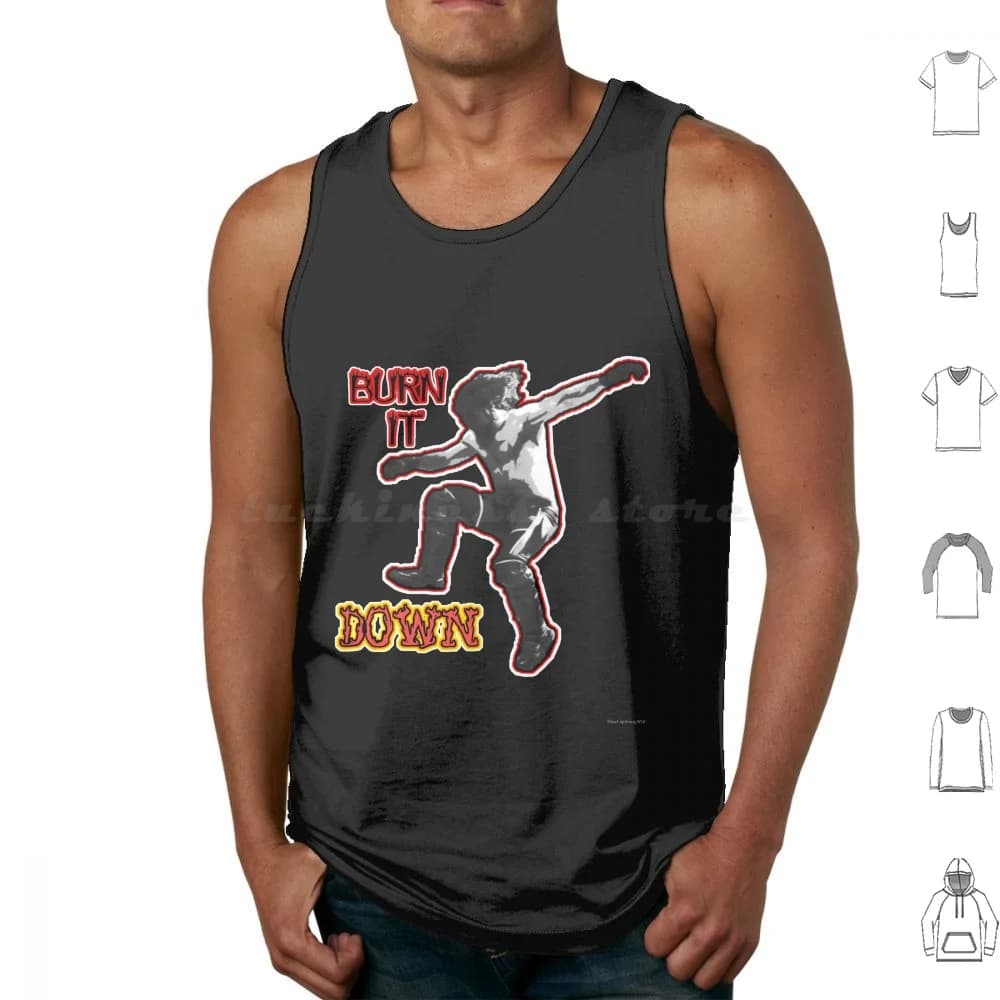 Burn It Down Canotte Gilet senza maniche Wwf Wrestling Pro Wrestling Aew Too Sweet anni '80 Pop Punk Metal Culture Abs Allenamento attivo