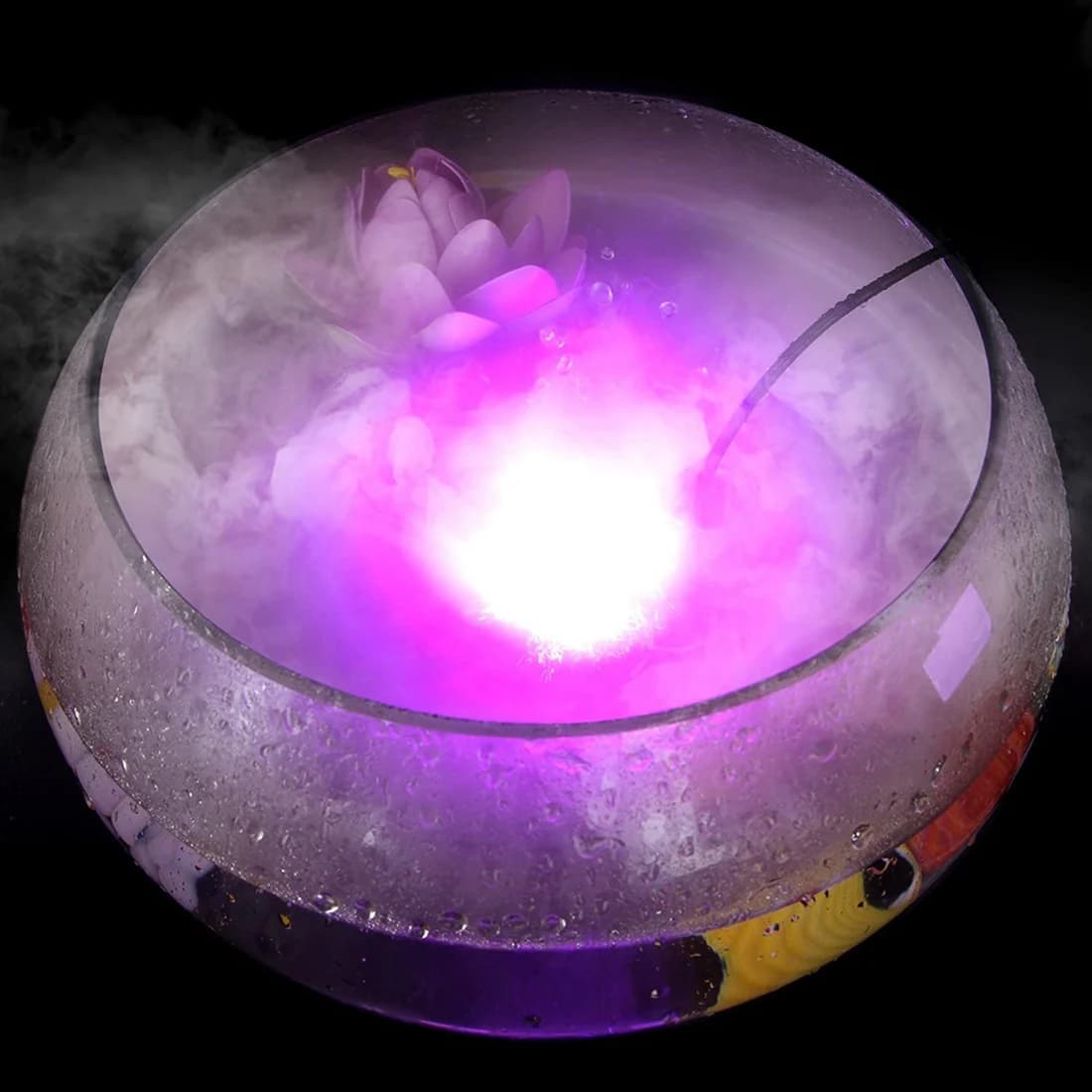 LLCS-Mini Nebulizzatore Atomizzatore a Ultrasuoni con Protezione Antispruzzo, Umidificatore Diffusore, Componenti Fai-da-te, Telaio di Ritenzione Acqua, Spina EU