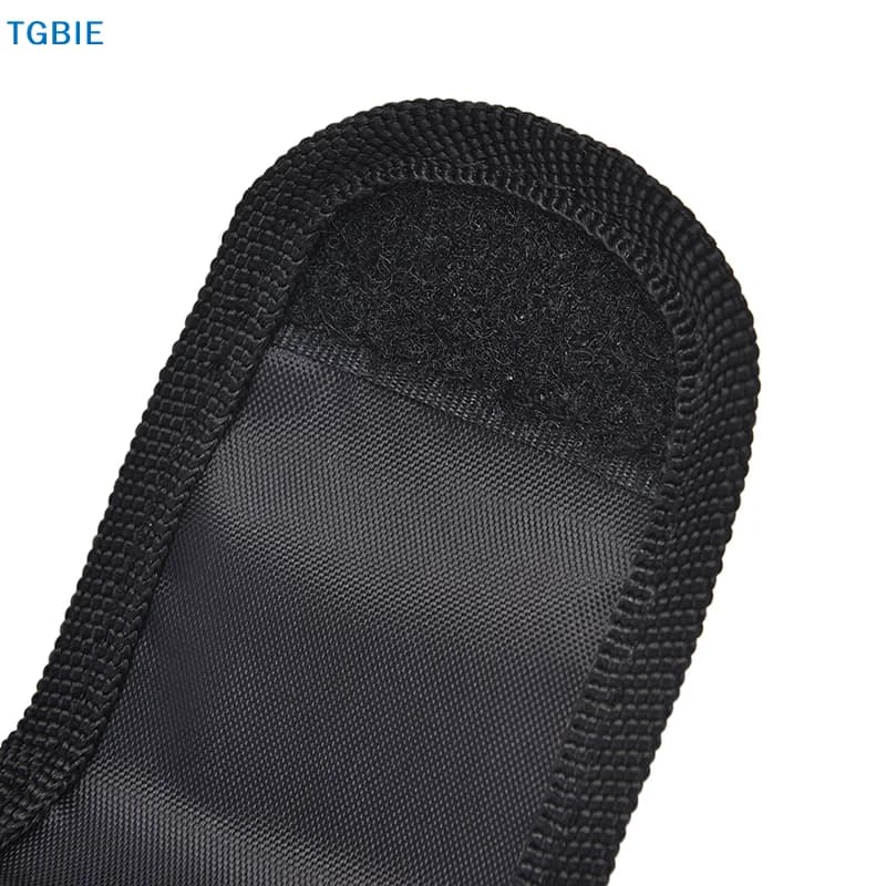 [TL]Borsa con fodero per coltello in nylon nero, per coltello pieghevole, custodia da cintura, supporto per torcia