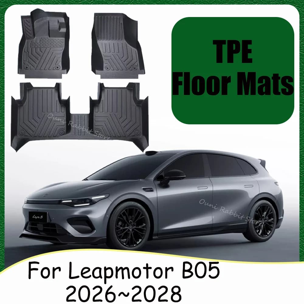For Leapmotor B05 Lafa 5 2026 ~ 2028 2027 LHD Auto TPE Car Mats Anti-scratch Mats Pad Protection Interior Accessories