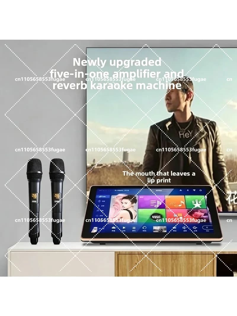 16-Language Home Karaoke Sound System with Touch Screen All-in-One Karaoke Machine for Karaoke Room