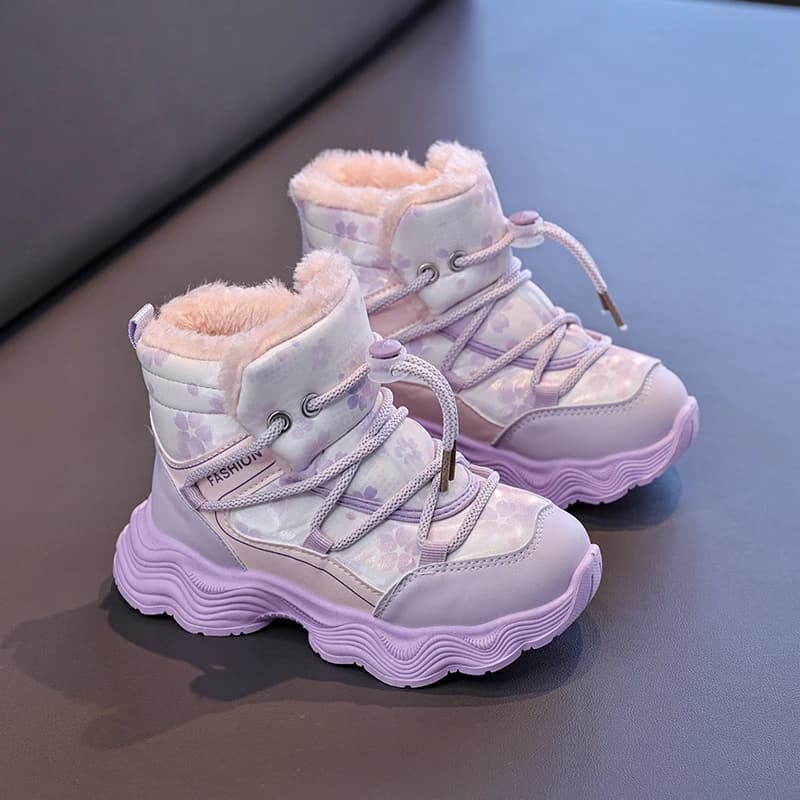 New Kids Sport Shoes With Lightweight And Soft Back Shoes Winter Fashion Cold Resistant Casual Shoes Daily Non-slip