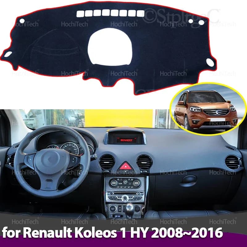 Copertura del cruscotto dell'auto Evitare la luce Pad Cruscotto Zerbino Tappeti Copertura del cruscotto per Renault Koleos 1 HY 2008 ~ 2016 Samsung QM5