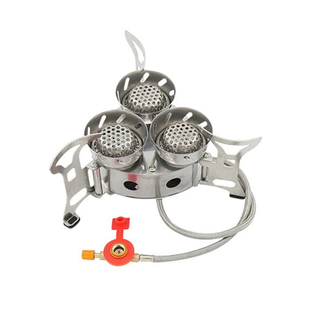 Attrezzatura da cucina per esterni antivento ad alta potenza da 11000 W con custodia Bruciatore a gas portatile per fornello diviso da campeggio