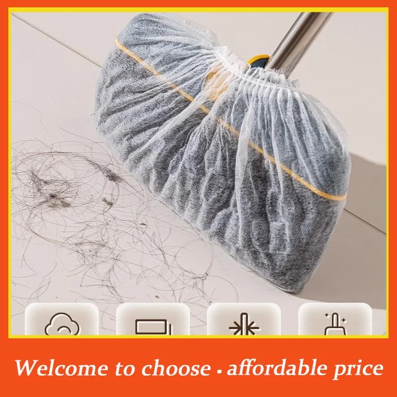 100pcs Disposable Non Woven Dust Mop Replacement Covers Electrostatic Adsorption for Household Deep Cleaning