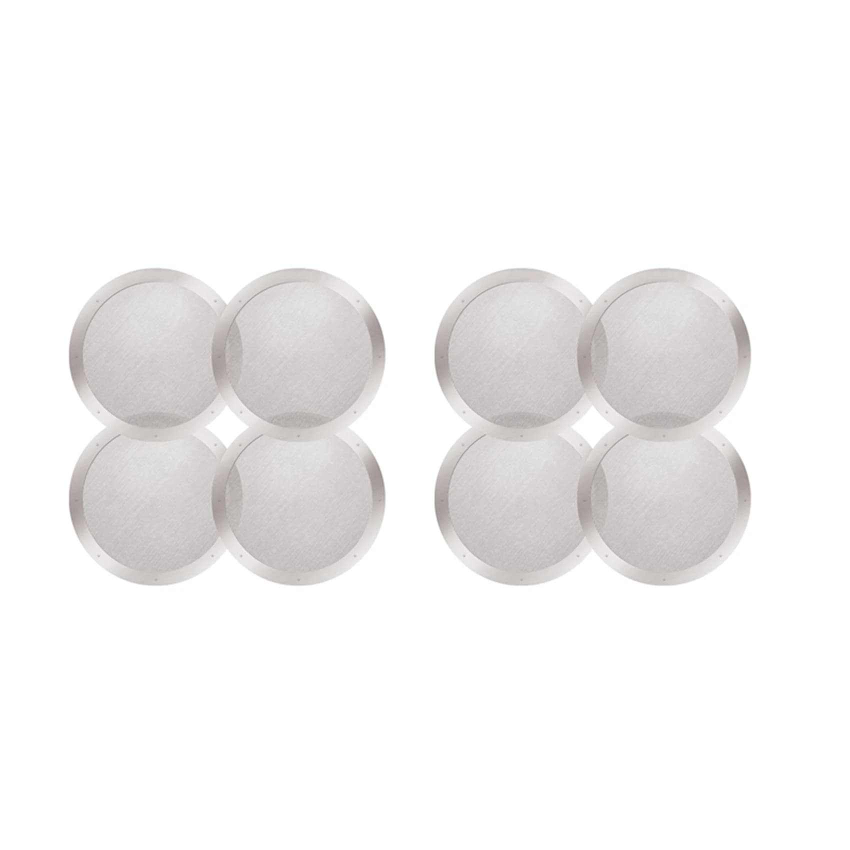A84X-8-Pack Reusable Stainless Steel Filters For Aeropress Coffee Makers