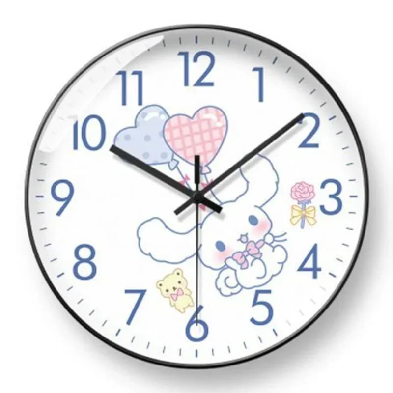 Cinnamoroll Orologio al quarzo Orologio da parete Ragazze Scuole Ragazzi Camera da principessa Orologio Kawaii Casa Camera da letto Camera dei bambini Muto figura anime