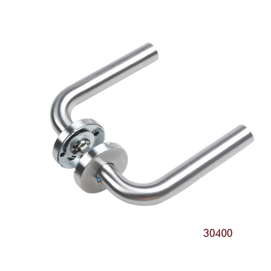 Set maniglia per porta Maniglia interna per casa in acciaio inossidabile Maniglia a leva Serratura Manopola di sicurezza con chiusura regolabile durevole per bagno camera da letto