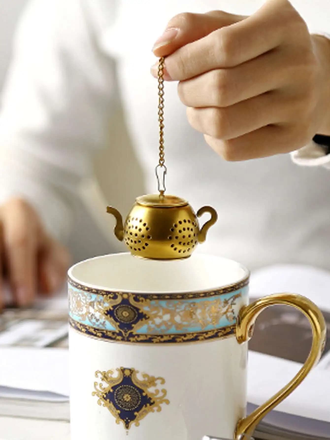 1-Piece Stainless Steel Tea Strainer, Tea Leaf Filter: Back to School