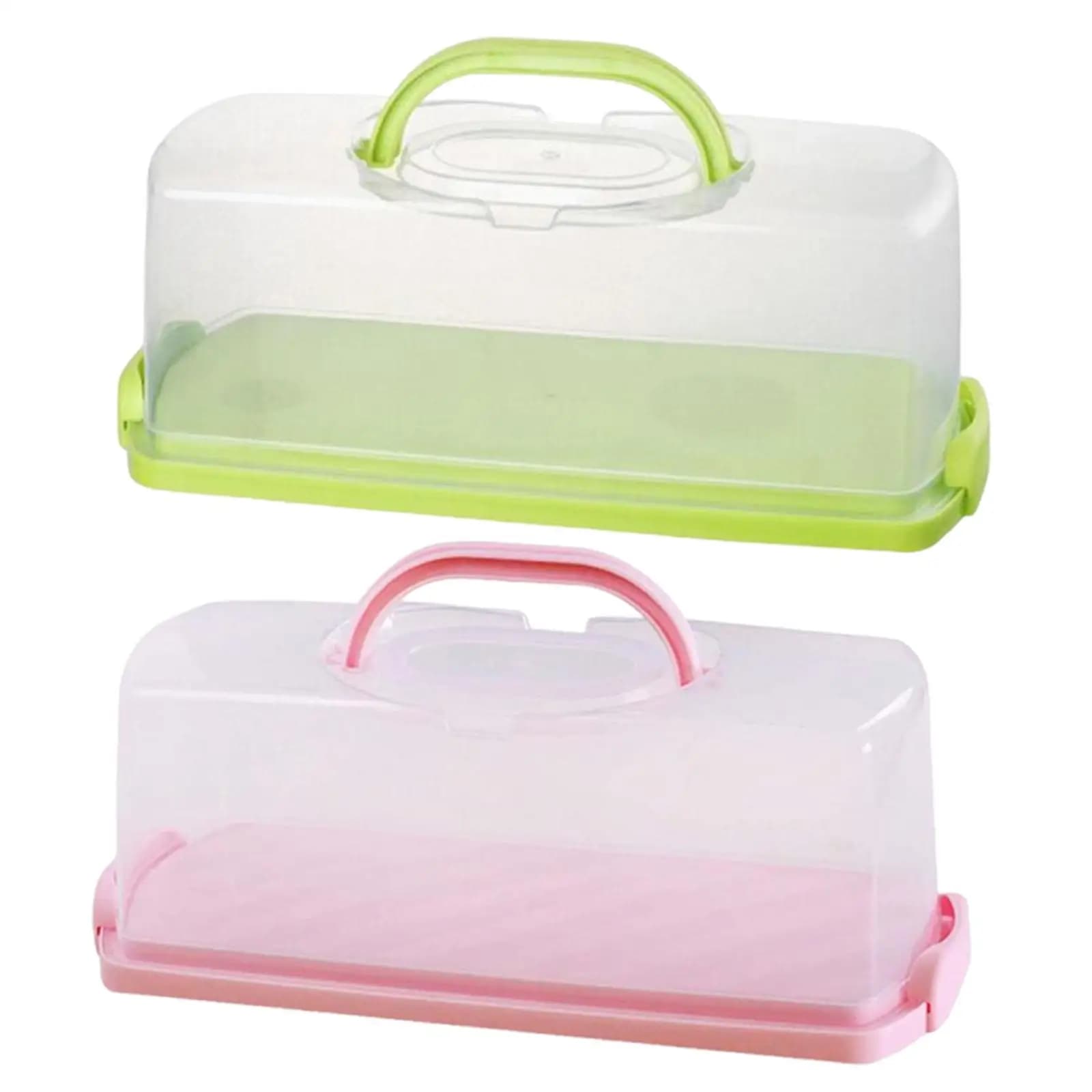 2Pcs Rectangular Bread Boxes Food Carrier with Handle Bread Keepers for Banana Bread DIY Baking Birthday Camping Baby Shower