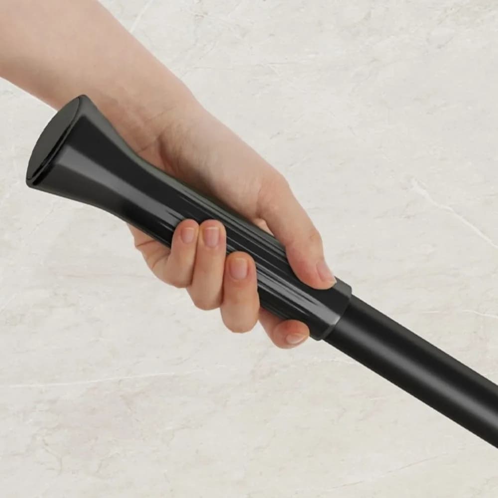 Scopino per WC a parete a forma di S in acciaio al carbonio senza punzonatura Scopino per WC con manico lungo Scopino igienico per la pulizia della toilette