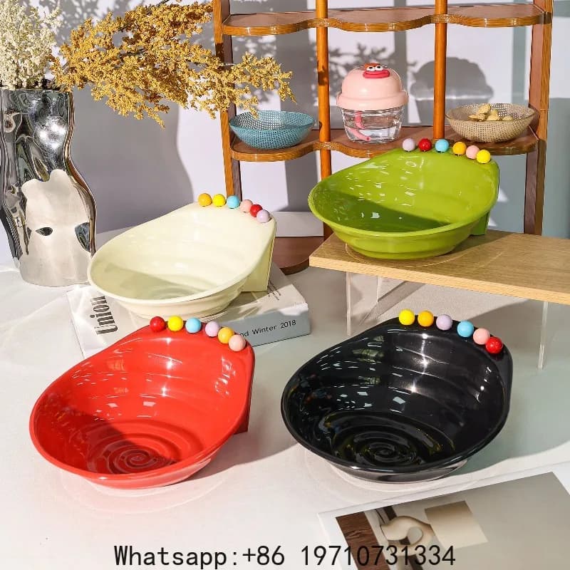 Dopamine Fruit Plate Artistic Sense Coffee Table Dried Fruit Snack Plate