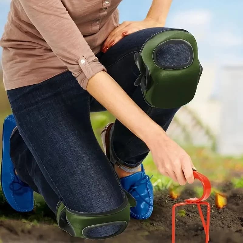 1 Pezzo Ginocchiera Protettiva Doppia SBR CR con Spugna Elastica, Accessorio per Giardinaggio e Sicurezza