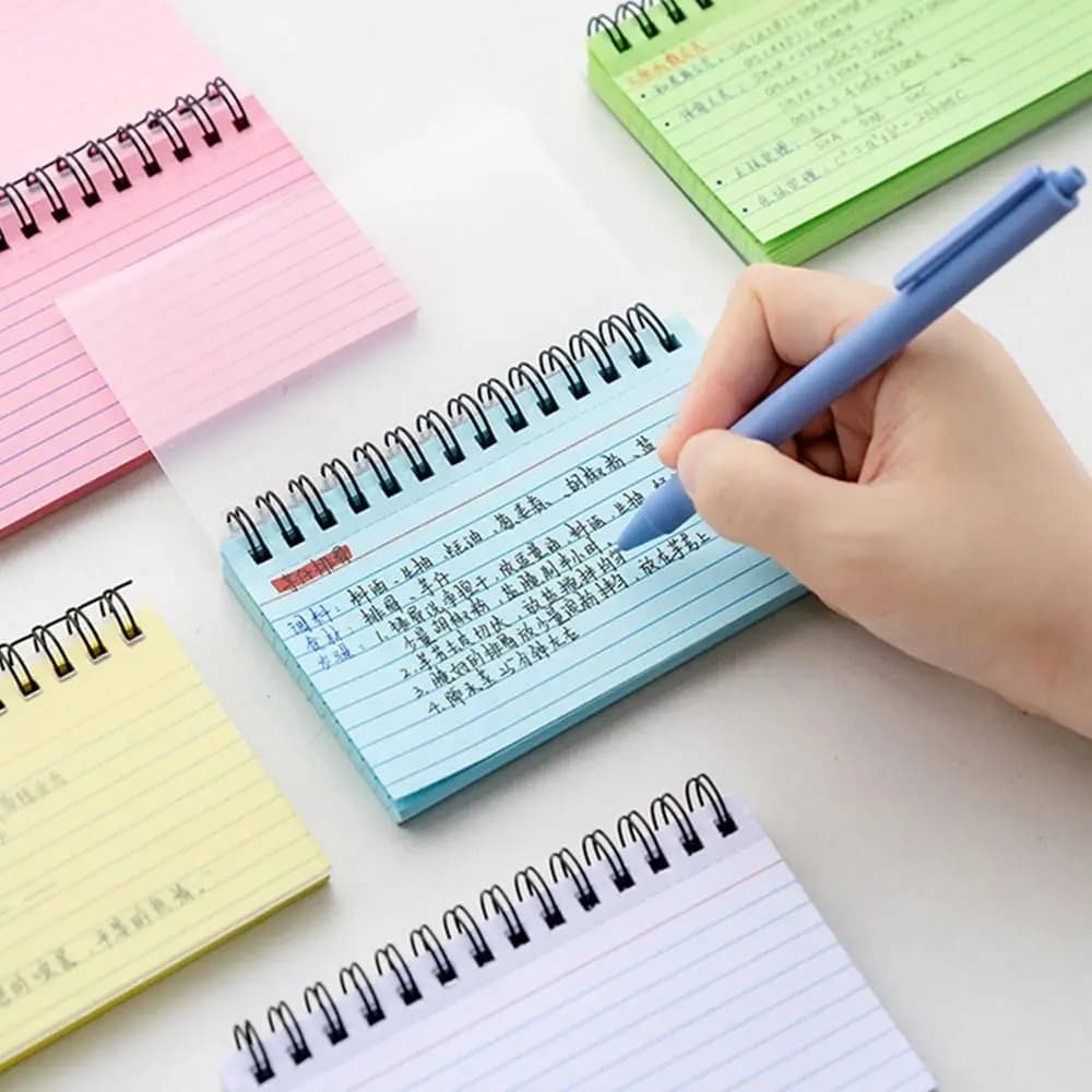 Semplice blocco note portatile strappabile linea orizzontale bobina quaderno diario diario pianificatore studenti