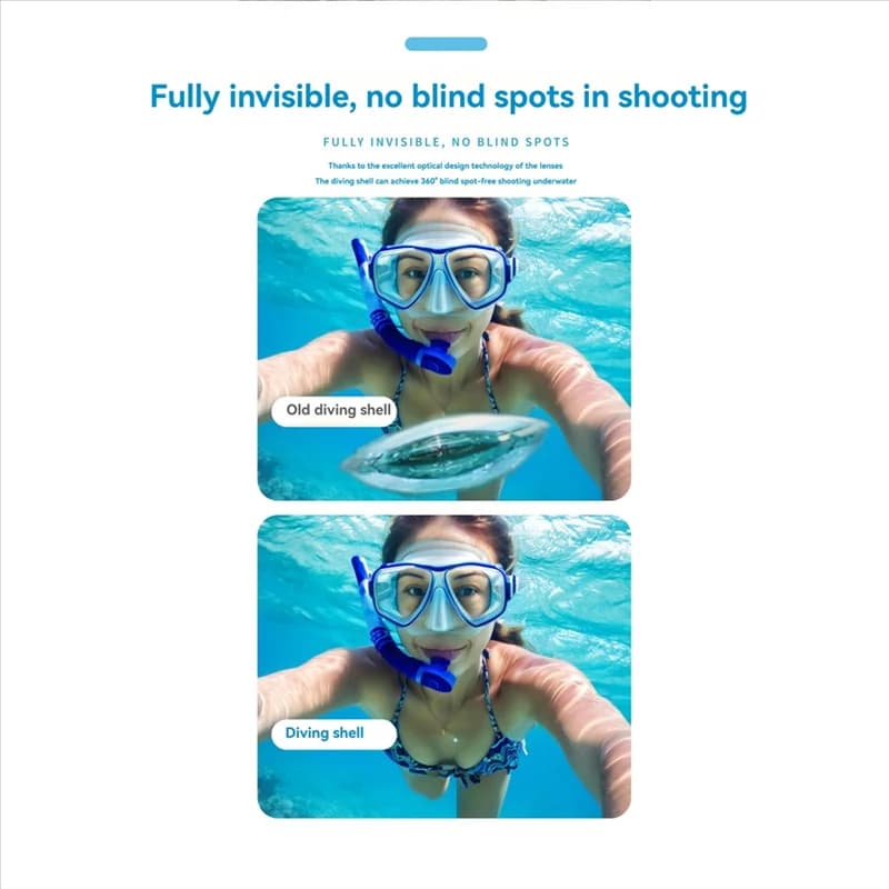 Per Insta360 X5 60M Custodia impermeabile Custodia subacquea invisibile Custodia protettiva subacquea per Insta360 X5 Action Camera
