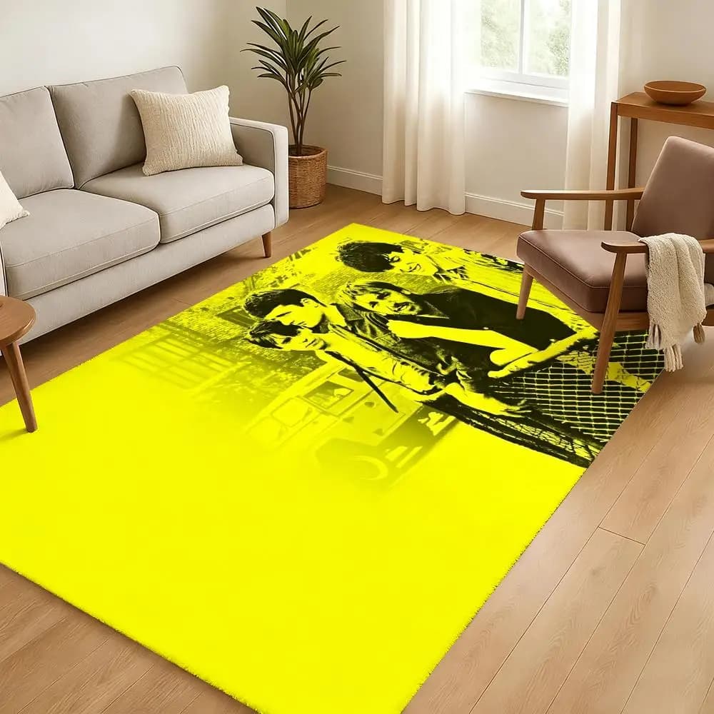 J-Joy DivisionS Rock band, soft and thick mat, non-slip, for living room, home decorations, flannel mats
