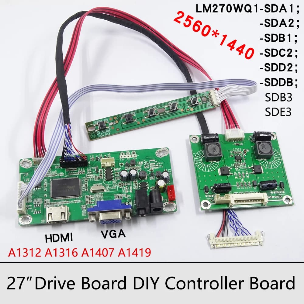 Kit scheda controller HDMI + VGA per 2560X1440 LM270WQ1(SD)(E3) LM270WQ1-SDE3 Scheda driver schermo LCD LED
