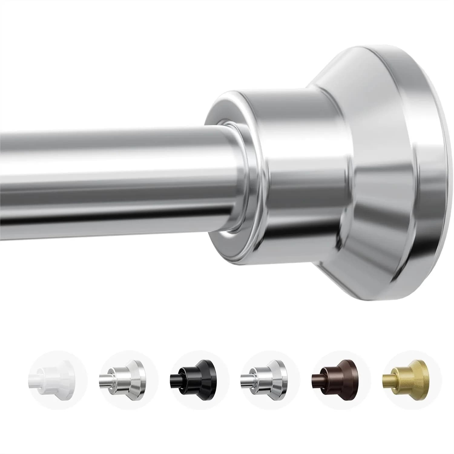 Adjustable Tension Shower Curtain Rod 31-76 Inch Heavy Duty Rust-proof No Drilling for Bathroom Silver