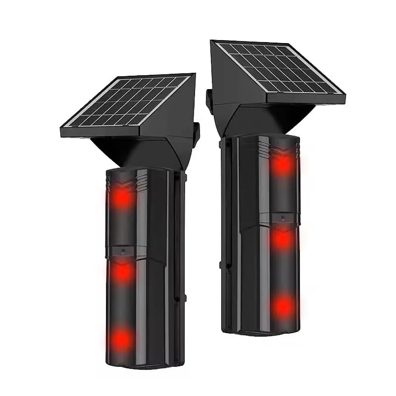 Durevole materiale ABS Rilevatore di allarme antifurto per porte e finestre da parete per intrusioni esterni Sistema di radiazioni a infrarossi wireless solare