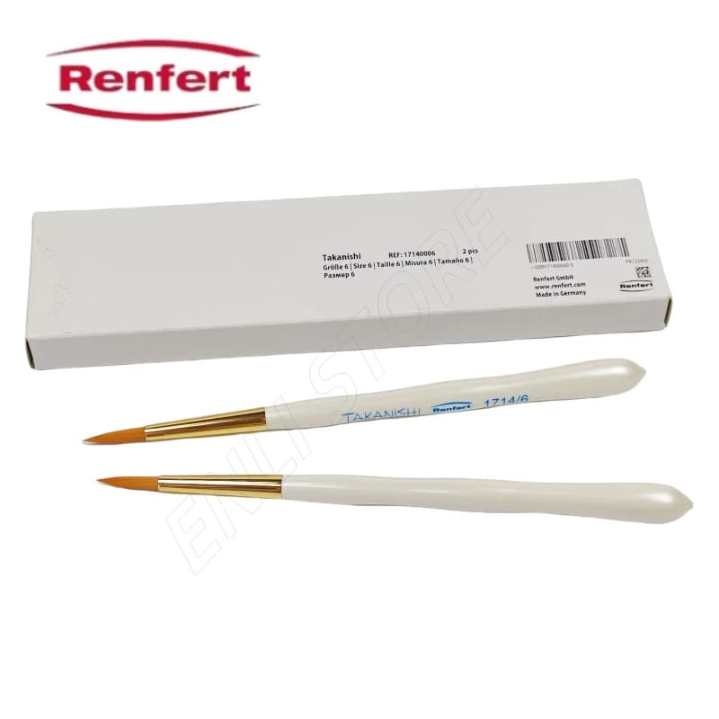 2Pcs/Set Renfert Takanishi Dental Lab ceramic brush premium Synthetic hair Dental Porcelain Brush Pen
