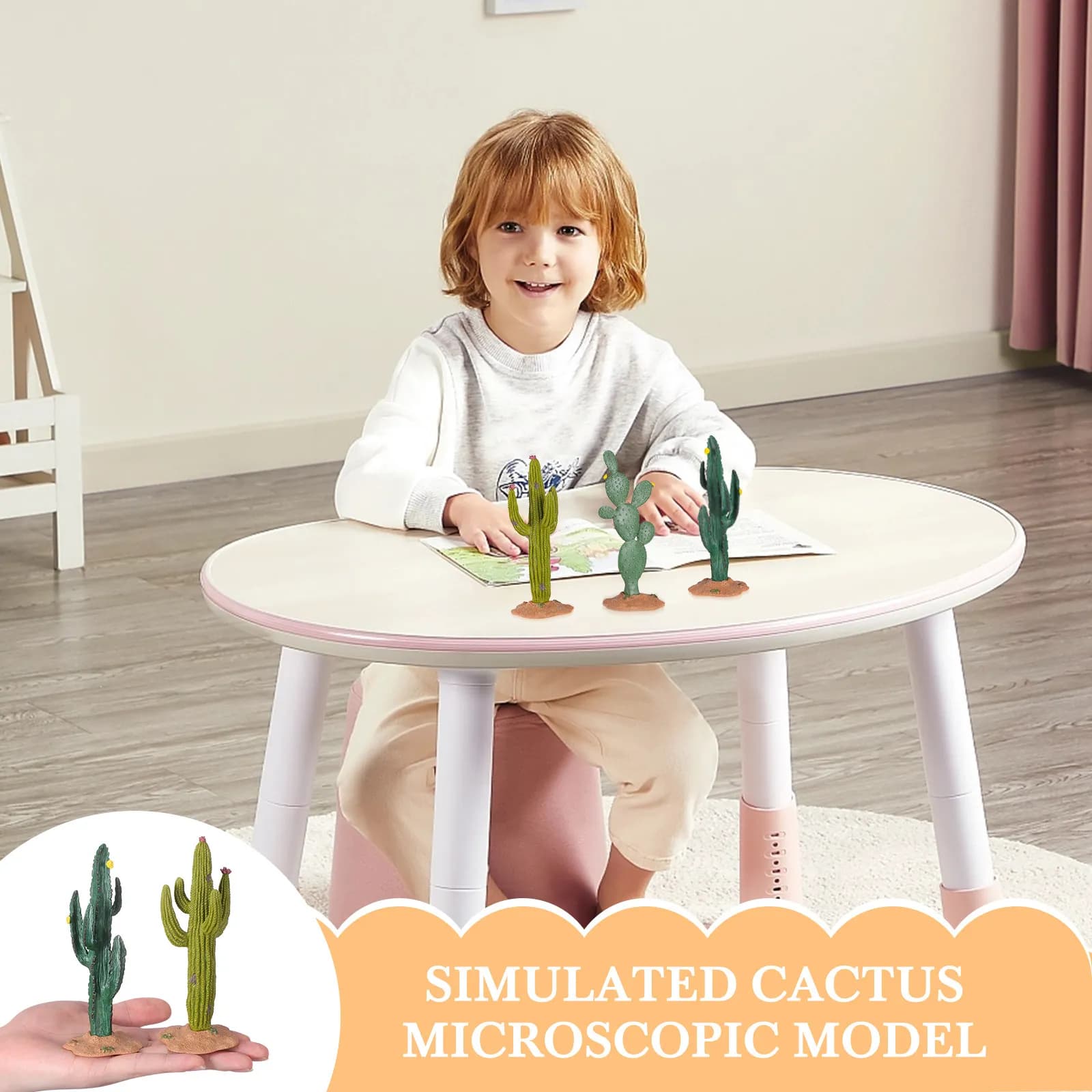 Set di 3 Ornamenti di Cactus Simulati, Piante Artificiali Creative in Miniatura per Casa, Ufficio, Scrivania, Giardino e Decorazione Micro-Paesaggistica