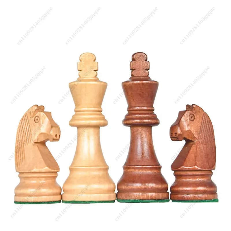 Set di Scacchi Staunton Premium 3.5-3.75 Pollici, Pezzi in Legno Magnetici Pesati, Dimensioni Regolamentari da Torneo