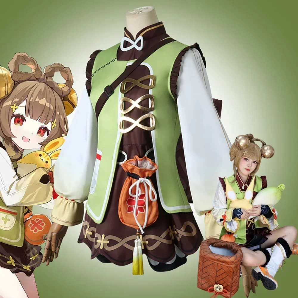 CosplayYaoYao Cosplay Costume Adult Carnival Uniform Wig Costume Halloween Party Costumes Genshin Impact Mask Women's Game