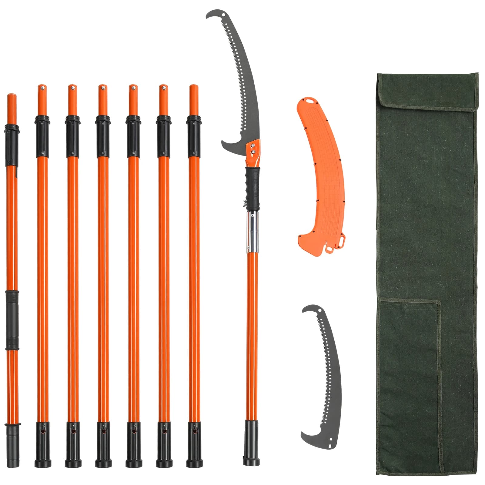 SucceBuy Manual pole saw Power for extendable shafts Sharp steel blade for trim of branches with light aluminium alloy handle