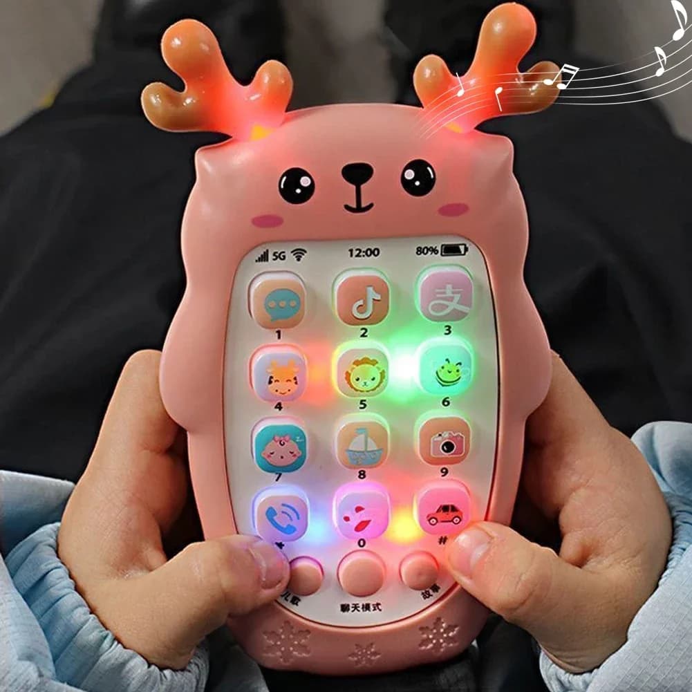Giocattoli per telefono per bambini Telefono bilingue Massaggiagengive Musica Giocattolo vocale Macchina per l'apprendimento educativo precoce Regalo elettronico per bambini Giocattolo per bambini