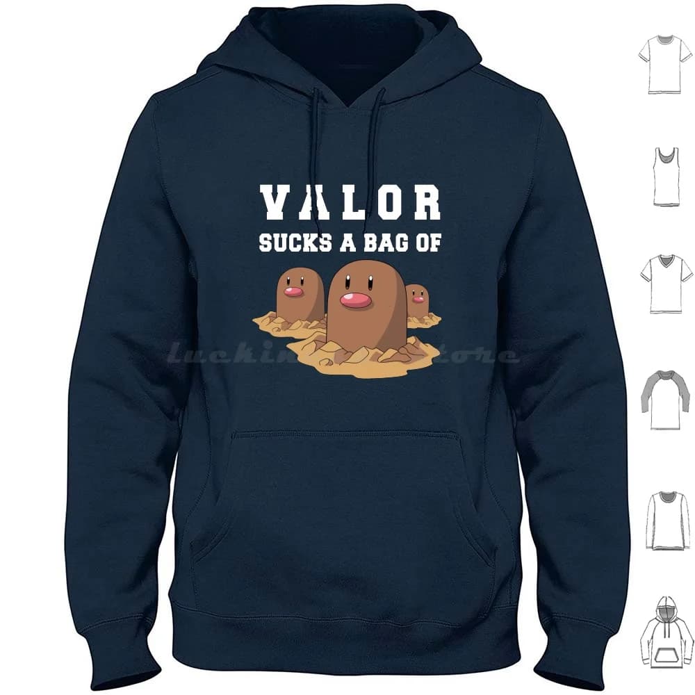 Valor Sucks Felpe con cappuccio a maniche lunghe Gameboy Team Valor Go Videogiochi Divertente Mystic Valor Team Mystic