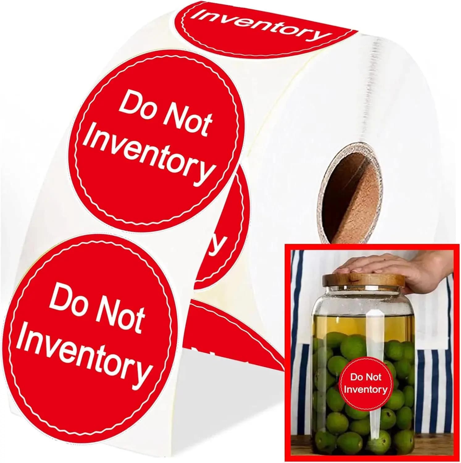 Do Not Inventory Labels 2 inch Do Not Inventory Stickers 500 pcs per Roll (Pack of 2)