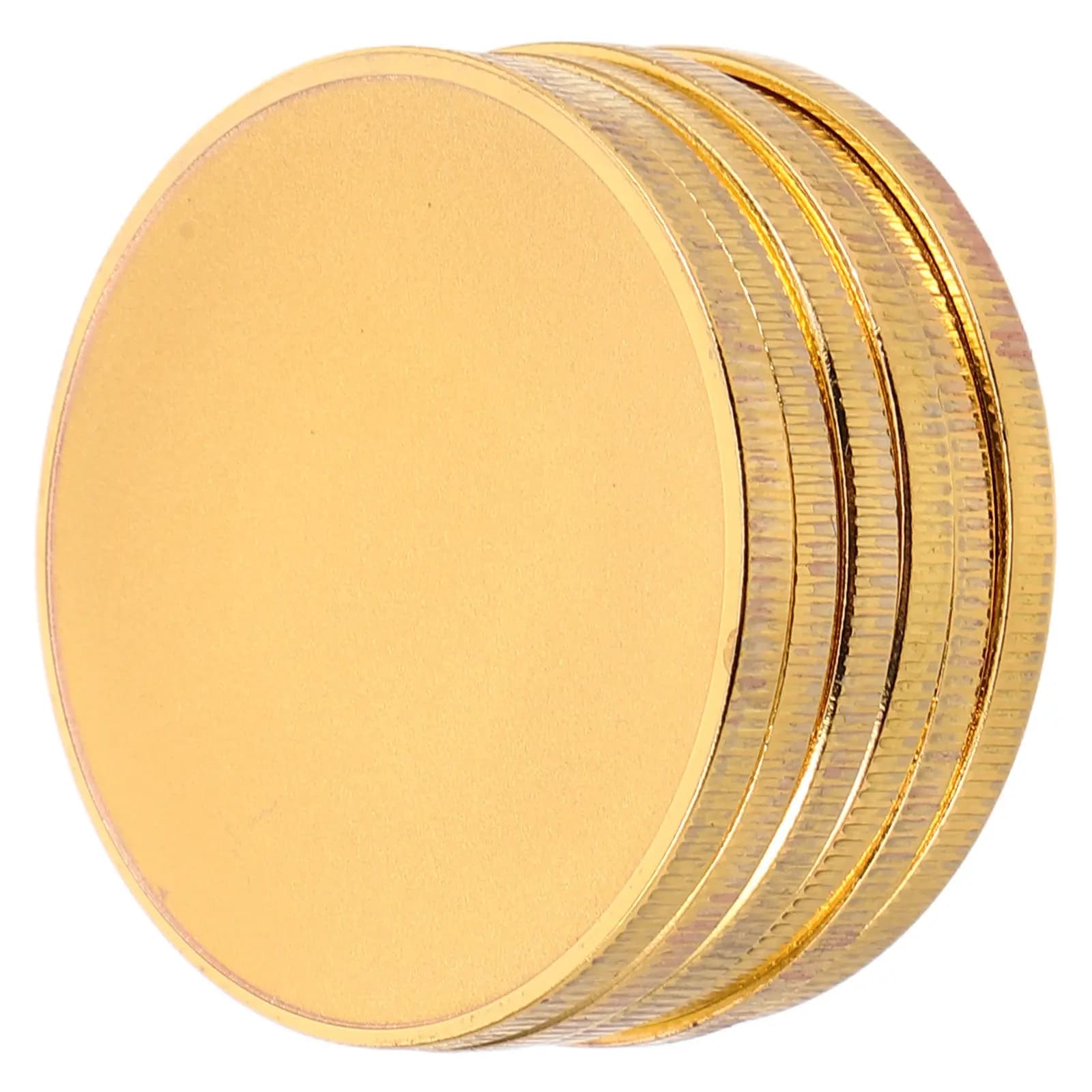 6 Pieces 40mm Alloy Empty Round Coins with Threaded Edge, Fai-to-te Crafts, Commemorative Coins for Laser Engraving