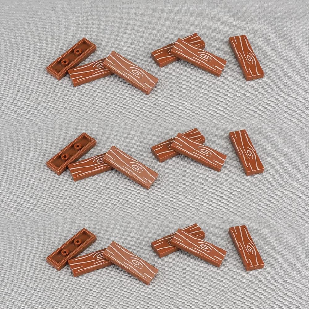 MOC 10 PZ 63864 Grano di Legno Stampato Building Blocks Pavimento Modello 2431 Corrispondenza Accessori Compatibili Giocattoli FAI DA TE Per Bambini Regalo Del Capretto