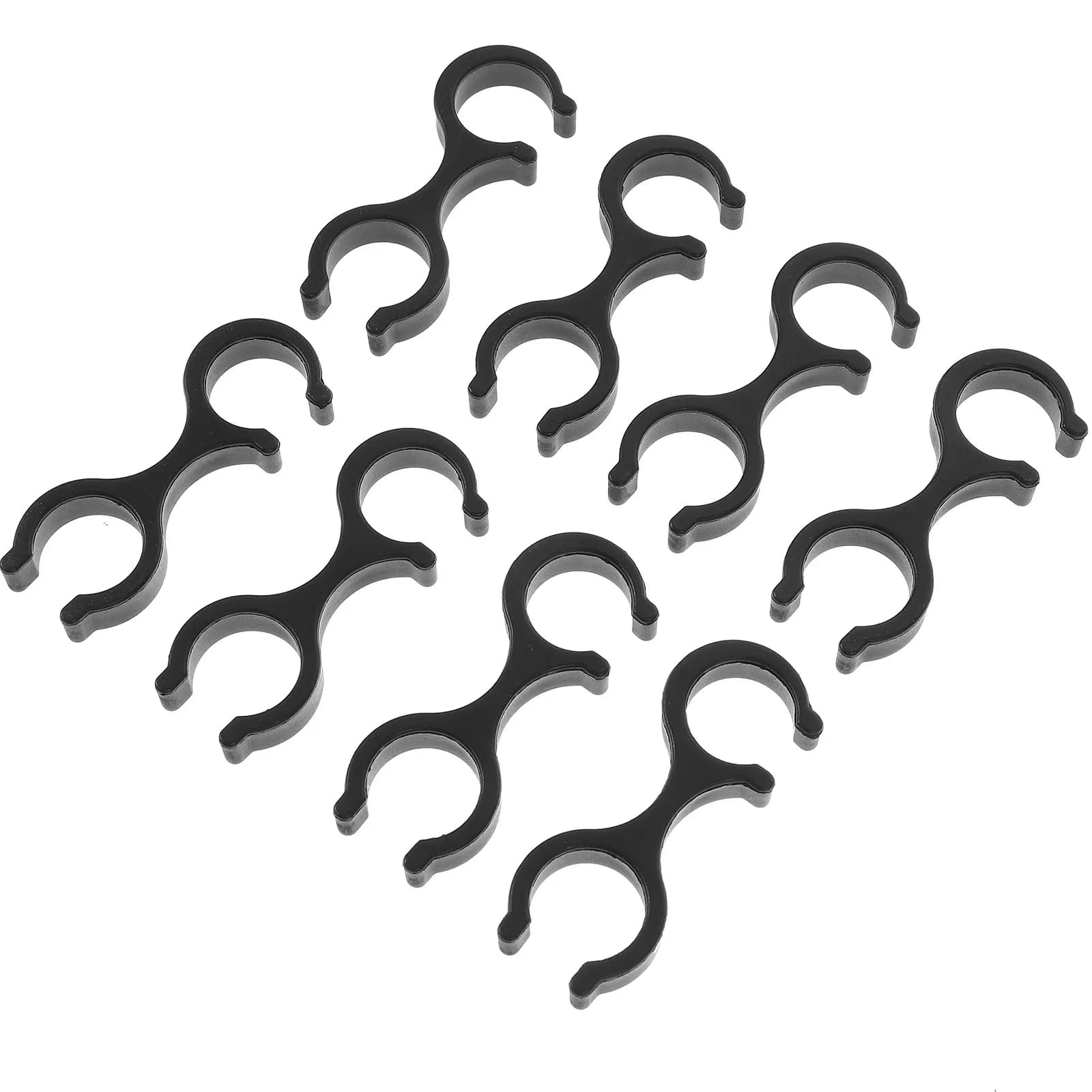 8 Pezzi Clip Girevoli a S in Plastica per Bastoncini da Trekking, Organizzatori Leggeri e Riutilizzabili per Ciclismo e Pesca all'Aperto