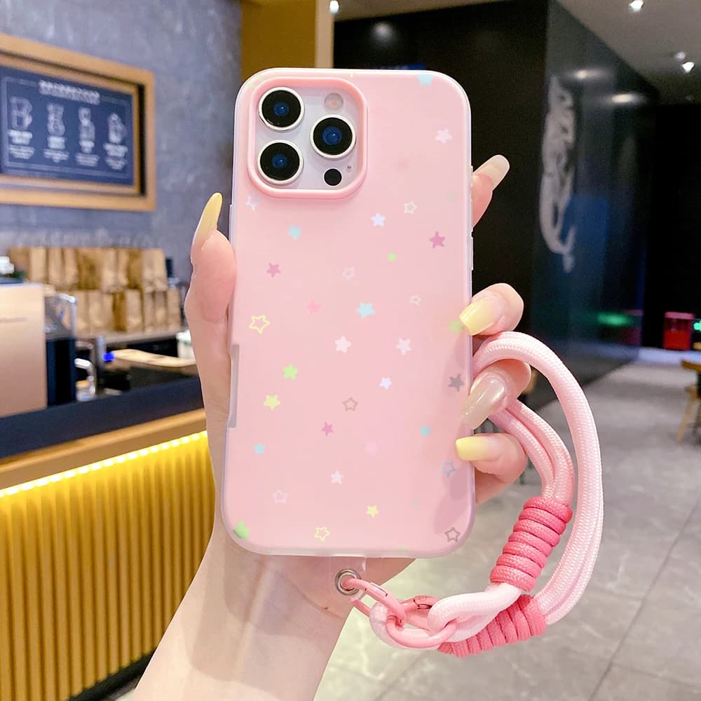 Korean Stars Wrist Strap TPU Phone Case For Redmi Note 14 Pro Plus 5G 14 13 Pro 12 11 10 14C 13C 15C 4G 5G With Lanyard Cover