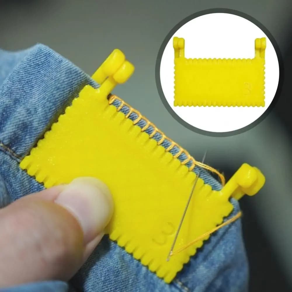Needle Gauge Edge Stitching Lock Sewing Gauge Non-Slip Quilting Hemming Sewing Needle Gauge Measuring Tool Seam Finishing