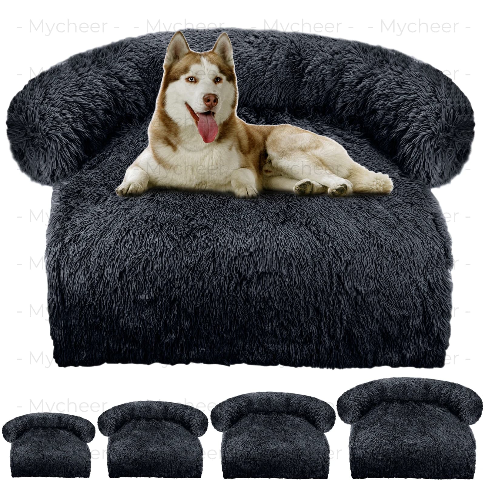 Coperta lavabile Copridivano Letto per cani di grandi dimensioni Divano in peluche per cani Pet House Cuscino per divano in peluche caldo cuccia per gatti e cuccioli. Inverno