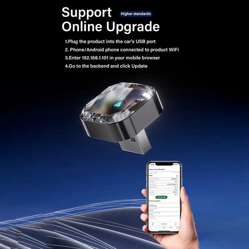 Super Sale Car Wireless Carplay Android Auto 2in1 Box Plug&Play Wired to Wireless Dongle Android Auto CarPlay Mini Smart Box