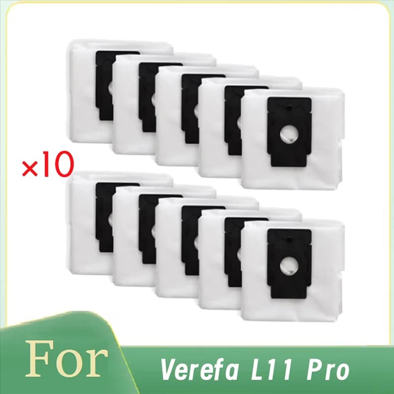 B51CNUOVO! 10 sacchetti di ricambio per aspirapolvere per accessori per spazzatrici Verefa L11 Pro, efficienza di pulizia migliorata