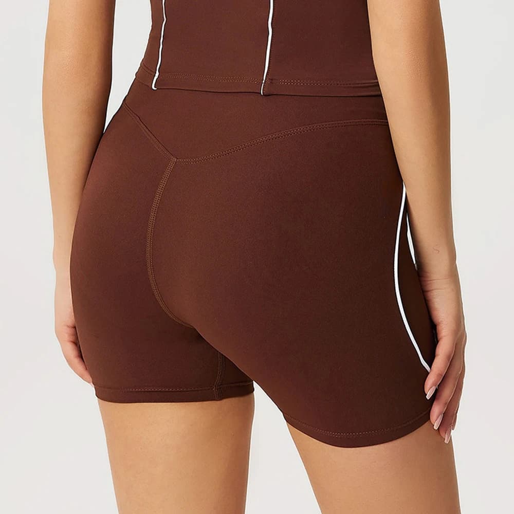 Pantaloncini Yoga Donna a Vita Alta per Allenamento Ciclismo Fitness Sollevamento Glutei Palestra Corsa Sportivi