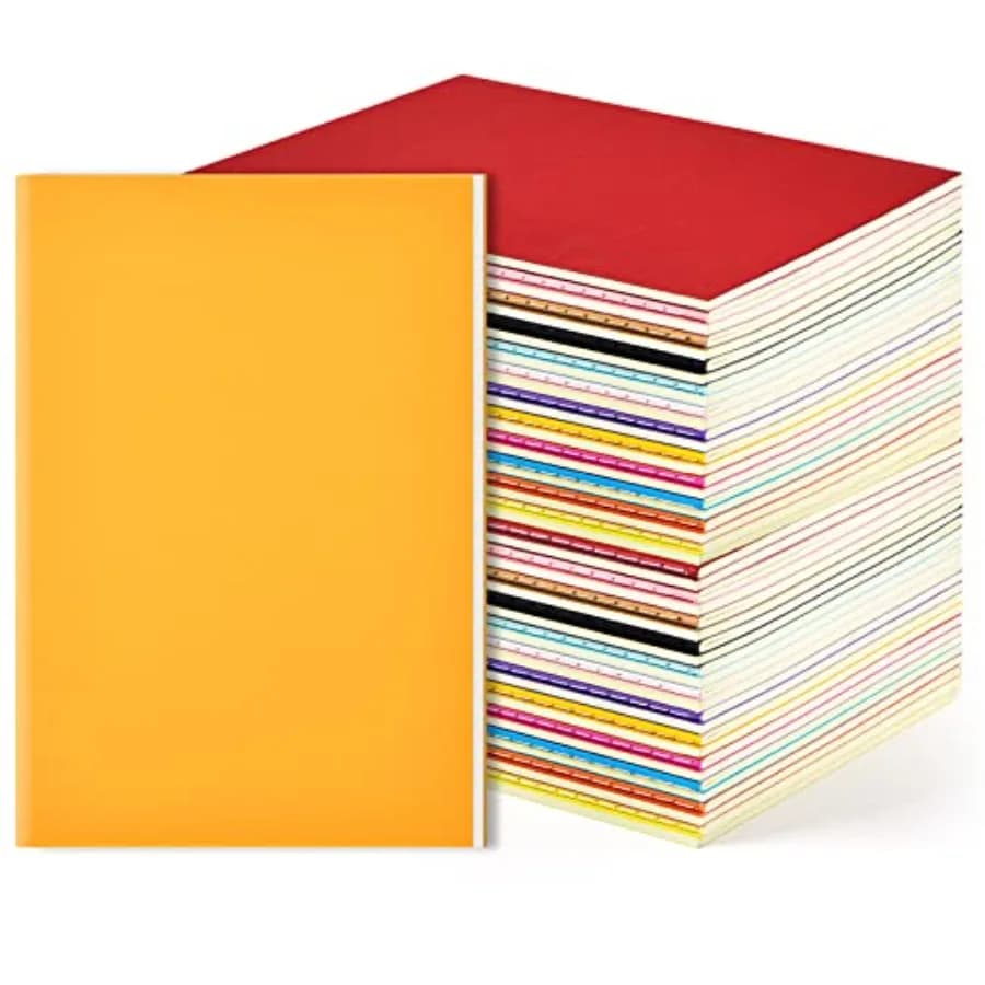 Set da 48 Quaderni Colorati, Taccuini a Righe per Viaggi, Blocco Note per Appunti, Planner, Quaderno per Schizzi, Diario per Viaggi