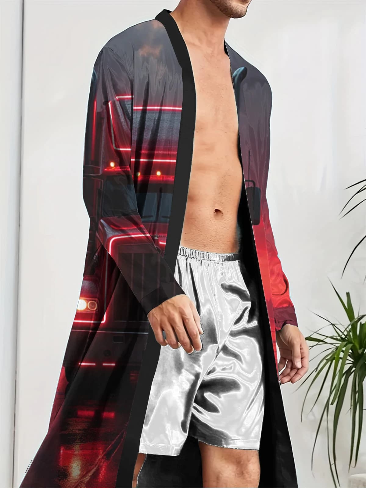1pcs Men's Robes 2026 Spring/Summer robe Sleepwear dressing gown Graphic Breathable Funny pajamas Bathrobe man 3D Printed