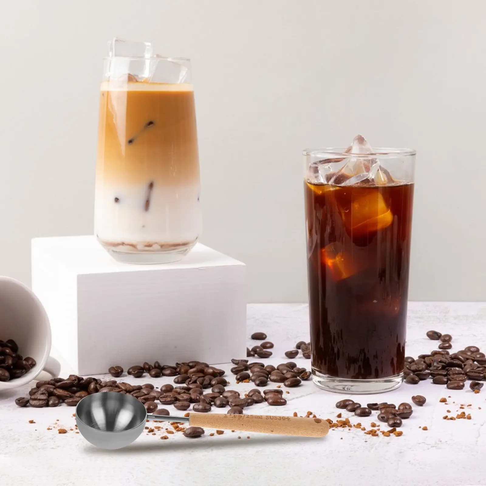 25Ml Coffee Measuring Scoop Handle Stainless Steel Graduated Spoon Coffee Beans Powder Protein Accurate Measuring
