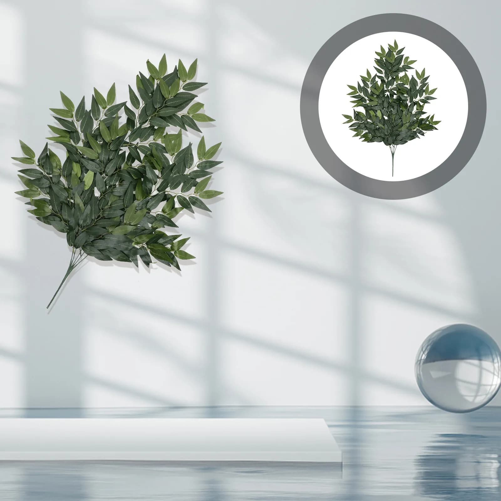 Eucalyptus Preserved Stem Shower Bundle Plastic Plant Lifelike Artificial Greenery Stems Home Decorative Plant Vase Filler