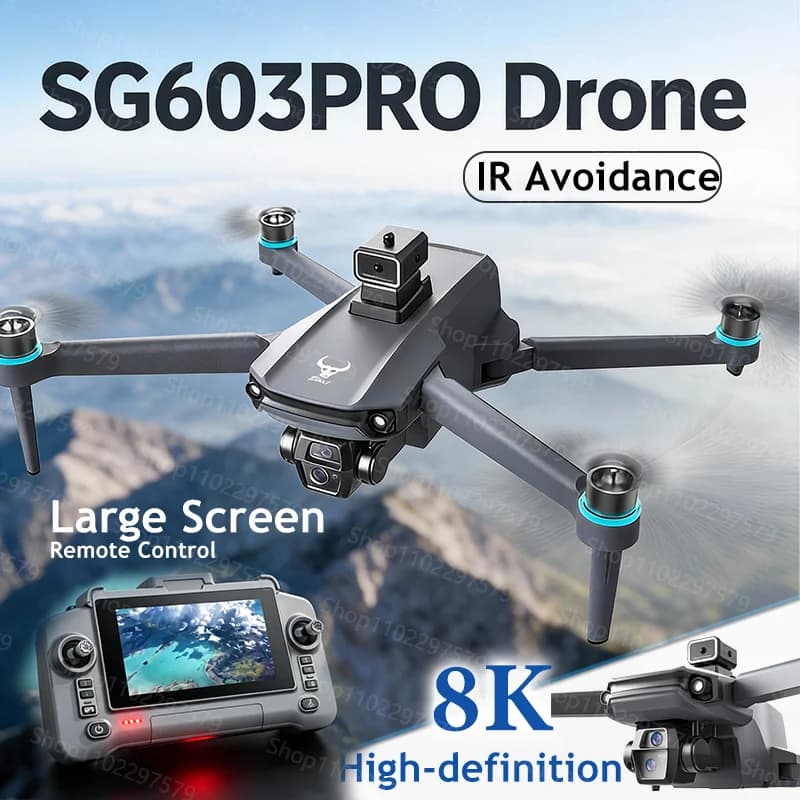 Drone 2026 SG603 con Telecamera 8K HD, Evitamento Ostacoli IR, Sistema UAV Brushless, Robot per Fotografia Aerea, Sensore a Infrarossi, Droni FPV