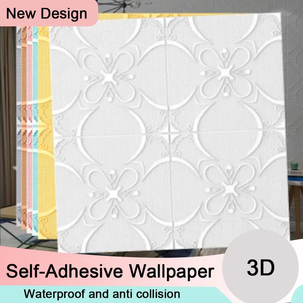 70x70cm carta da parati autoadesiva adesivi in mattoni 3D carta da parati in schiuma impermeabile fai da te tetto della cucina soffitto sfondo decalcomanie da parete