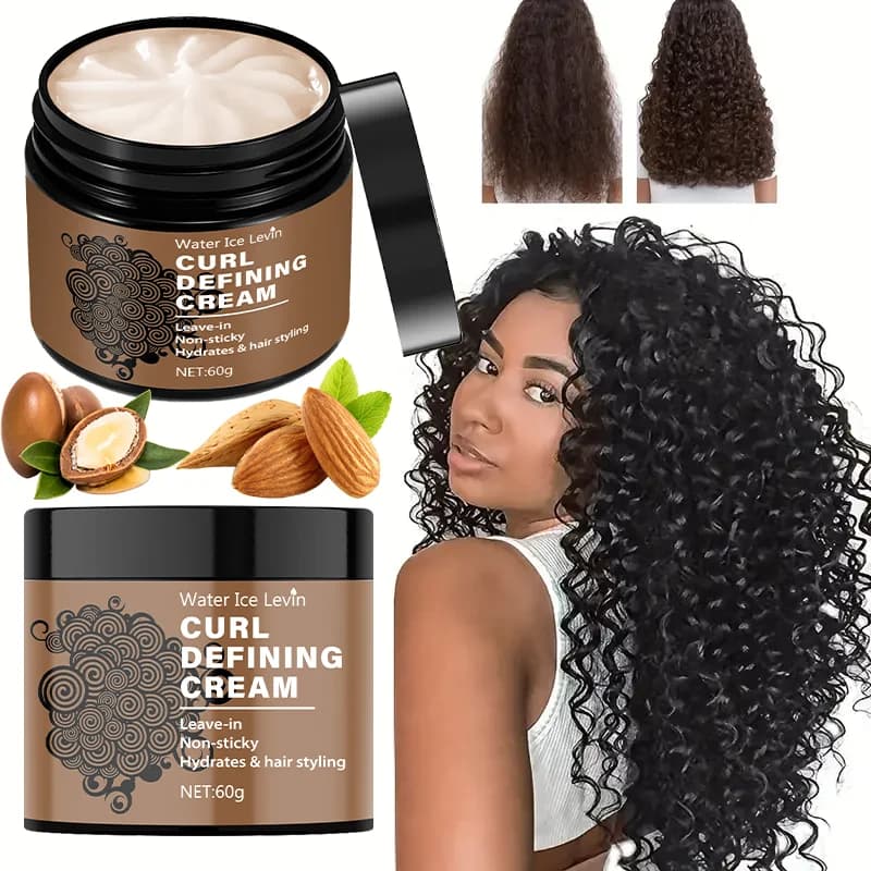 Crema per capelli ricci, nutrire, anti-crespo, riccioli lisci, migliora le riccioli, idrata e aumenta la lucentezza - Prodotti per lo styling per il colore, acidità sicura e senza zolfo